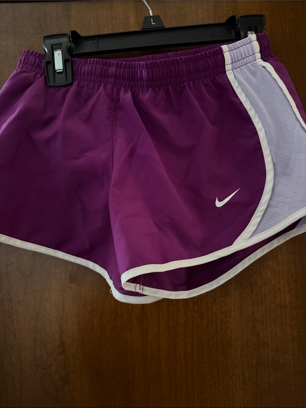Nike Women's Magenta Athletic Running Shorts with White Trim